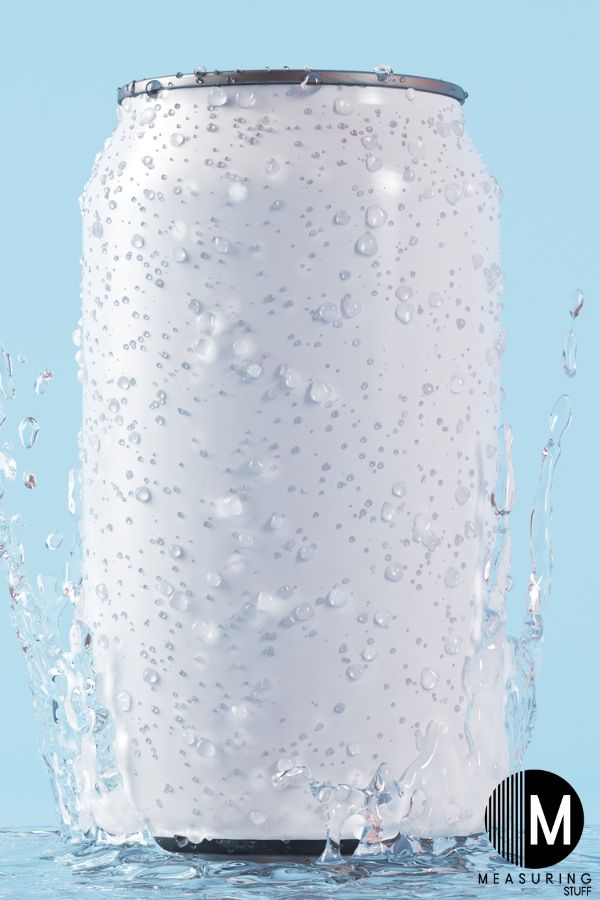 soda can in water