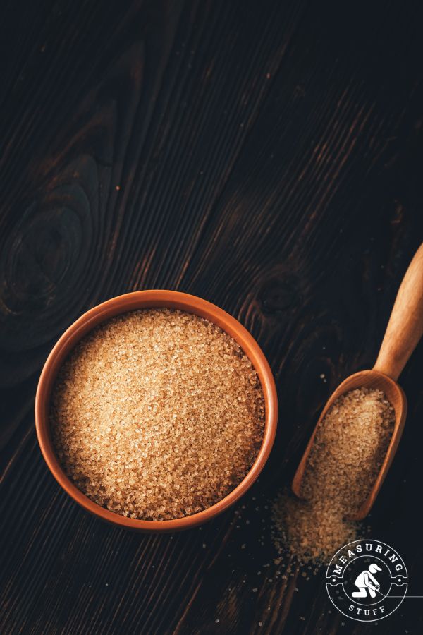 spoon and bowl full of brown sugar