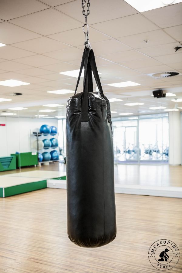 punching bag hanging from ceiling