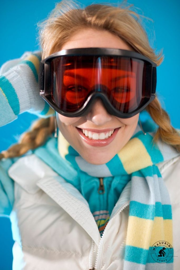 woman wearing ski goggles