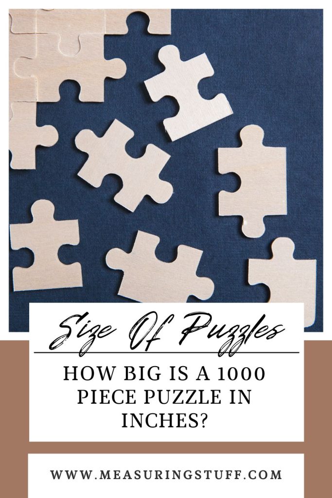 How Big Is A 1000 Piece Puzzle In Inches? infographic