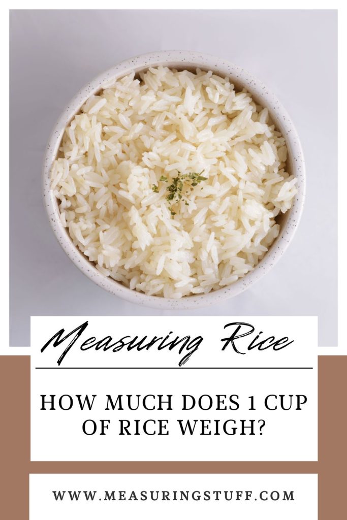 How Much Does 1 Cup Of Rice Weigh?