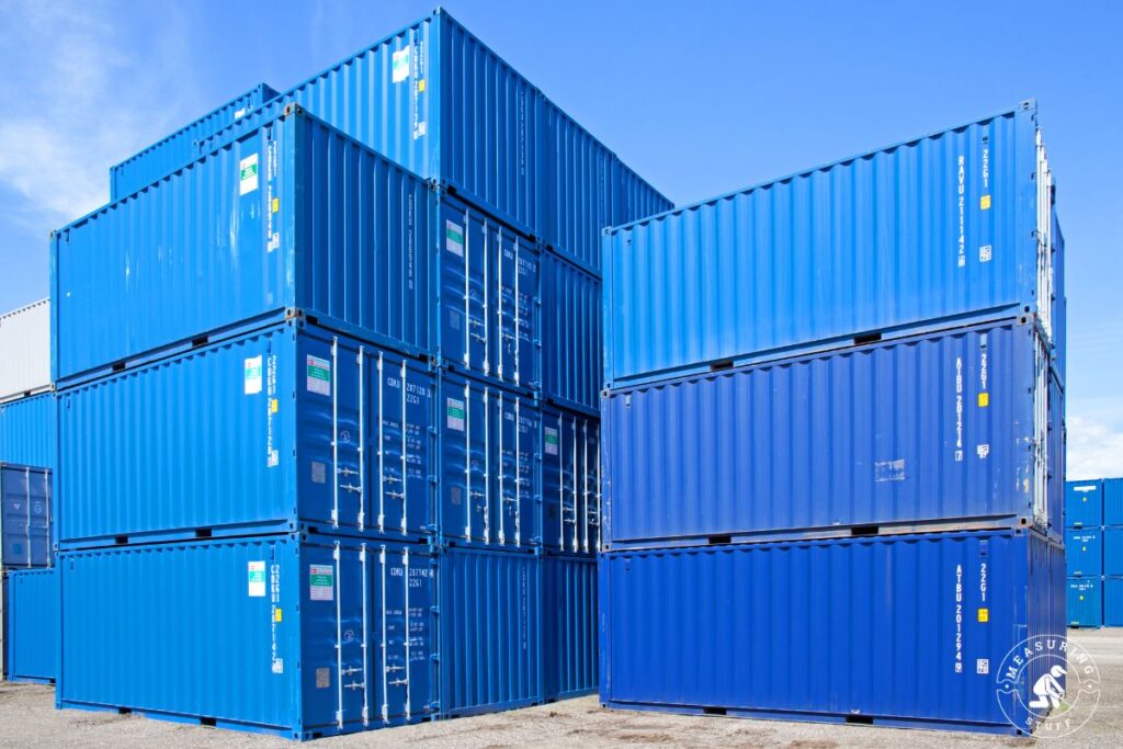 stacked shipping containers