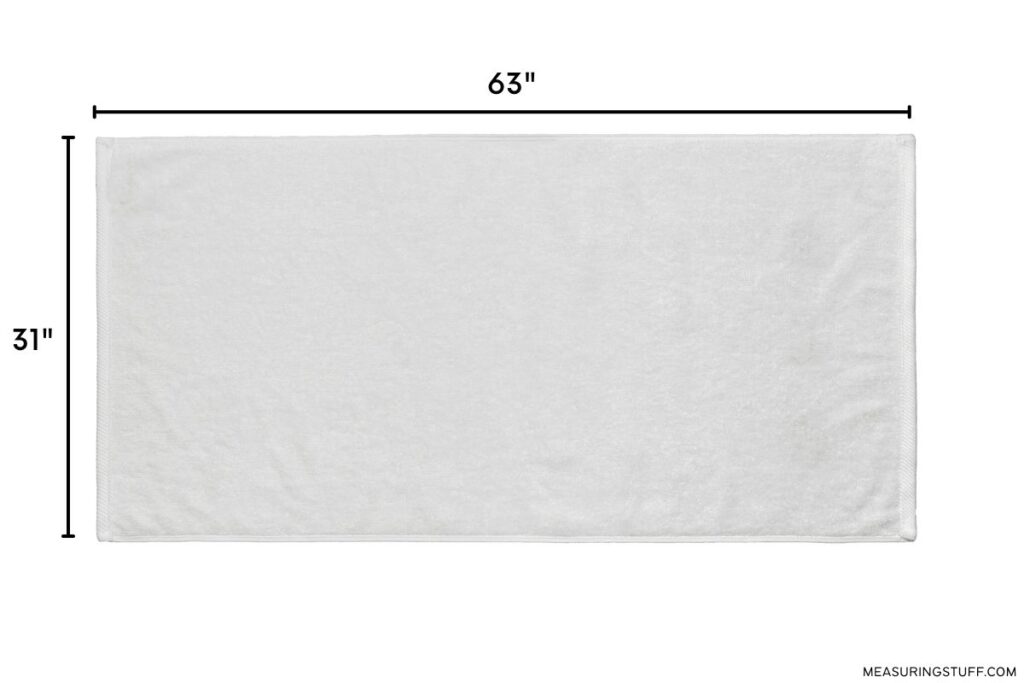 white beach towel dimensions
