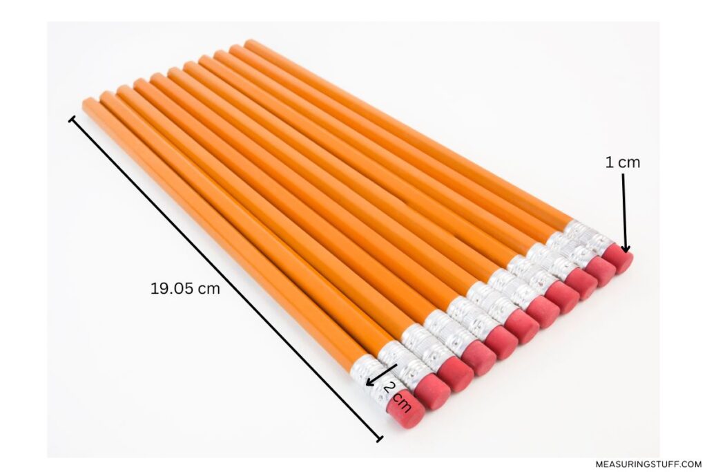 several new pencils together