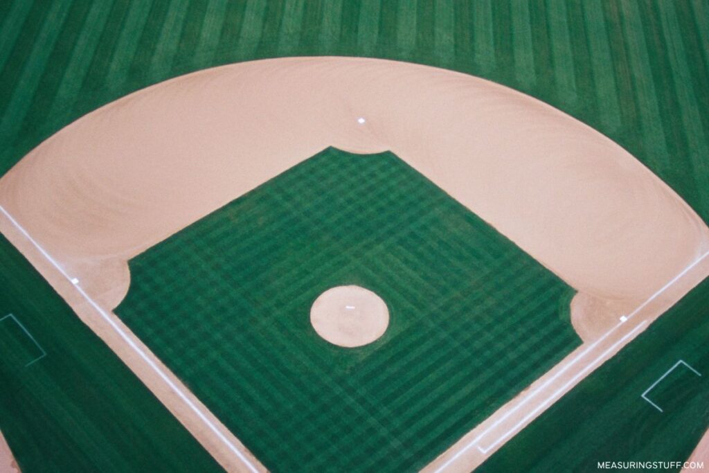 overhead view baseball field