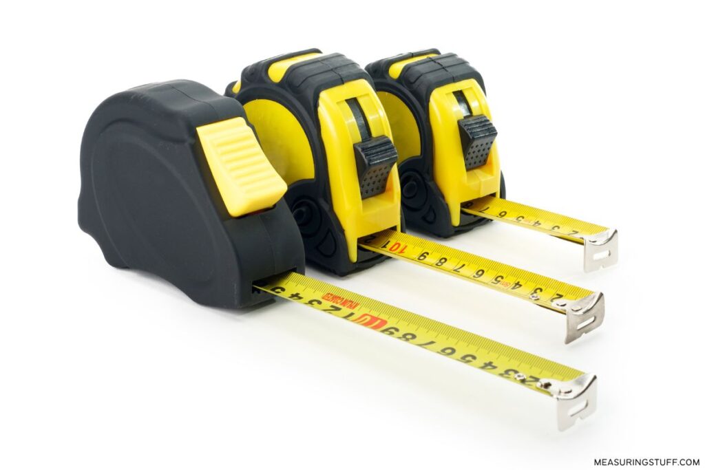 trio of measuring tapes