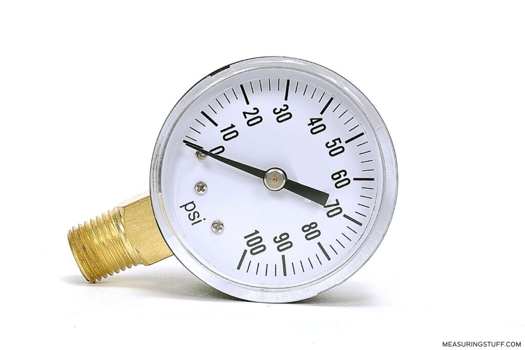 pressure gauge on white background
