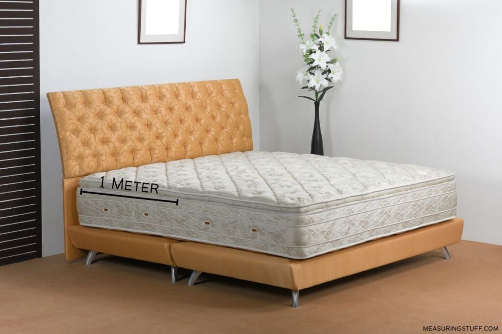 bare queen sized mattress on bed frame
