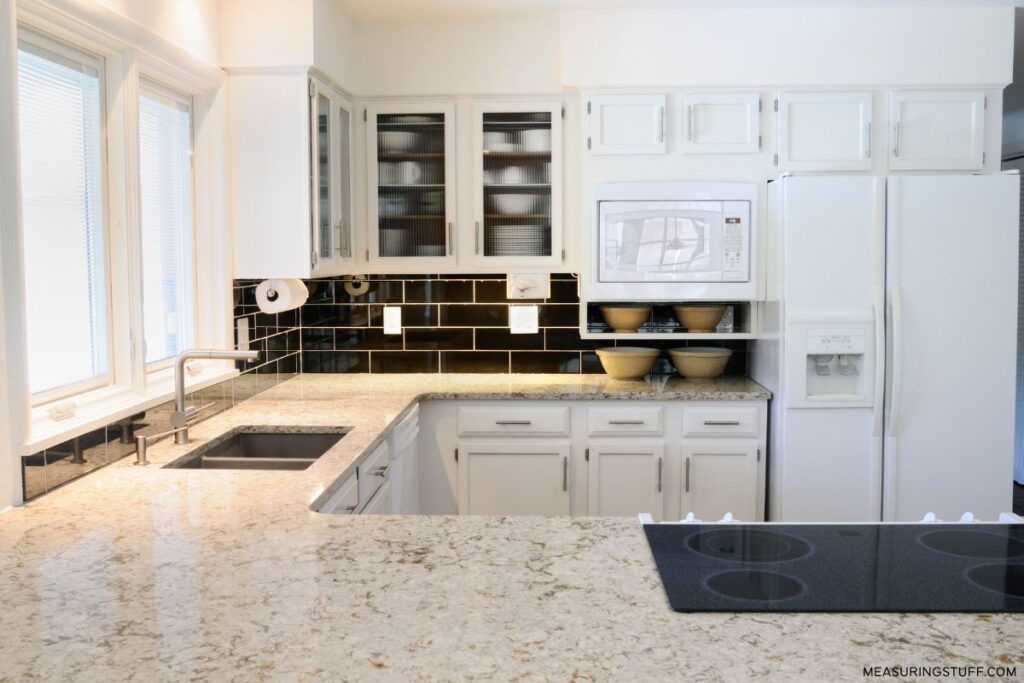 bright kitchen with quartz countertops