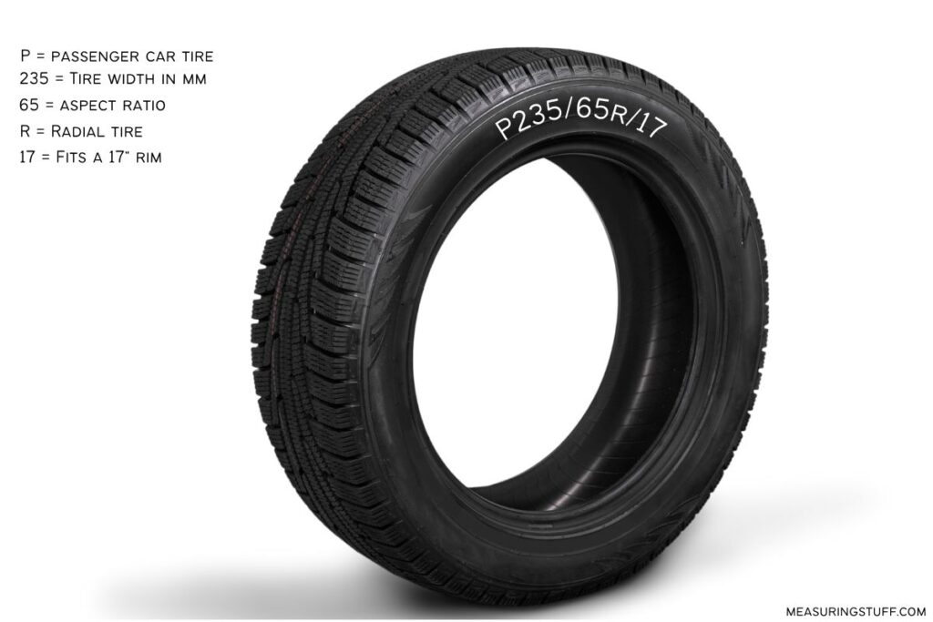 car tire size P235/65r/17
