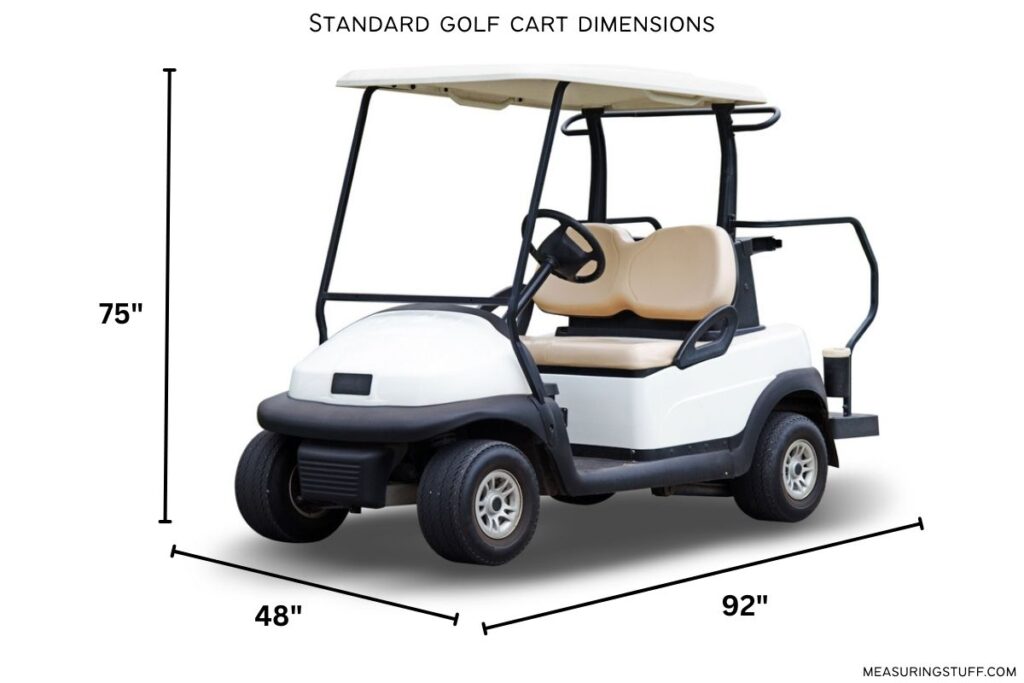 golf cart with dimensions
