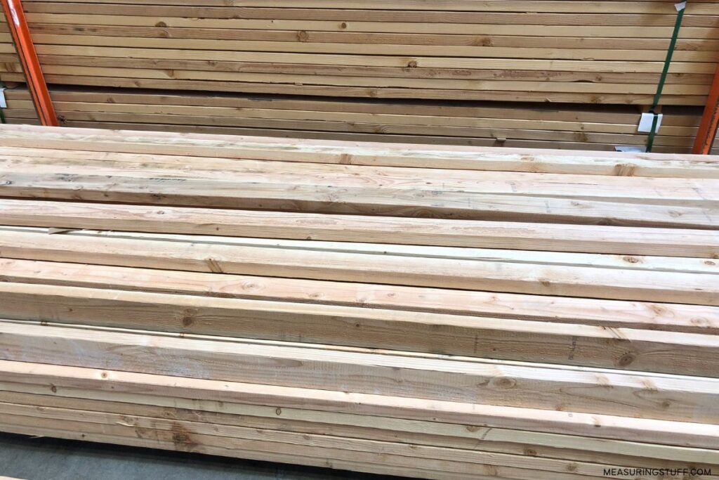 pile of 2 x 4 boards