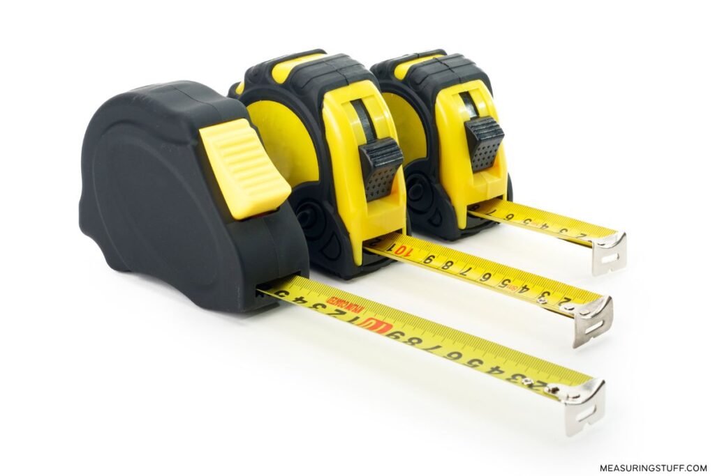 trio of measuring tapes