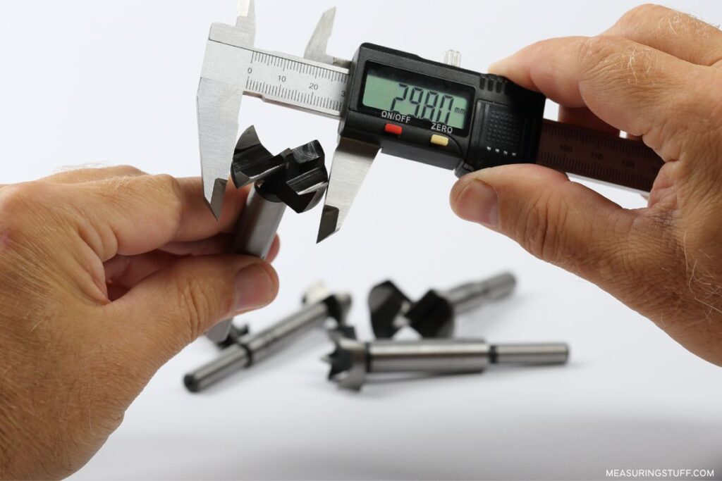digital caliper reading 29.8 mm