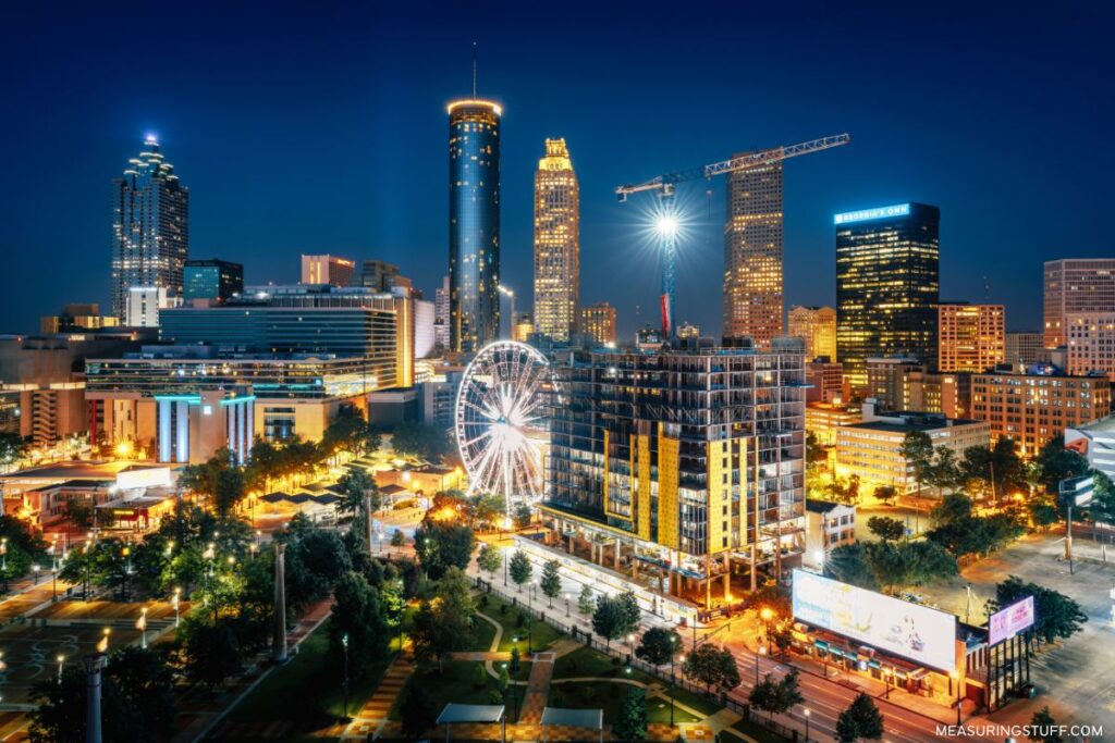 city of Atlanta at night