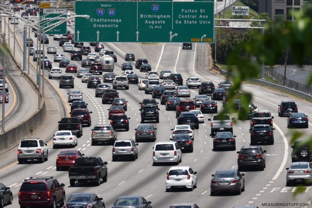 heavy traffic on Atlanta highway