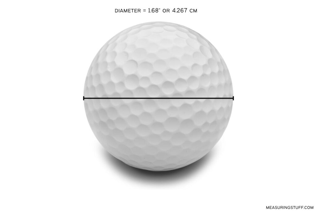 golf ball diameter