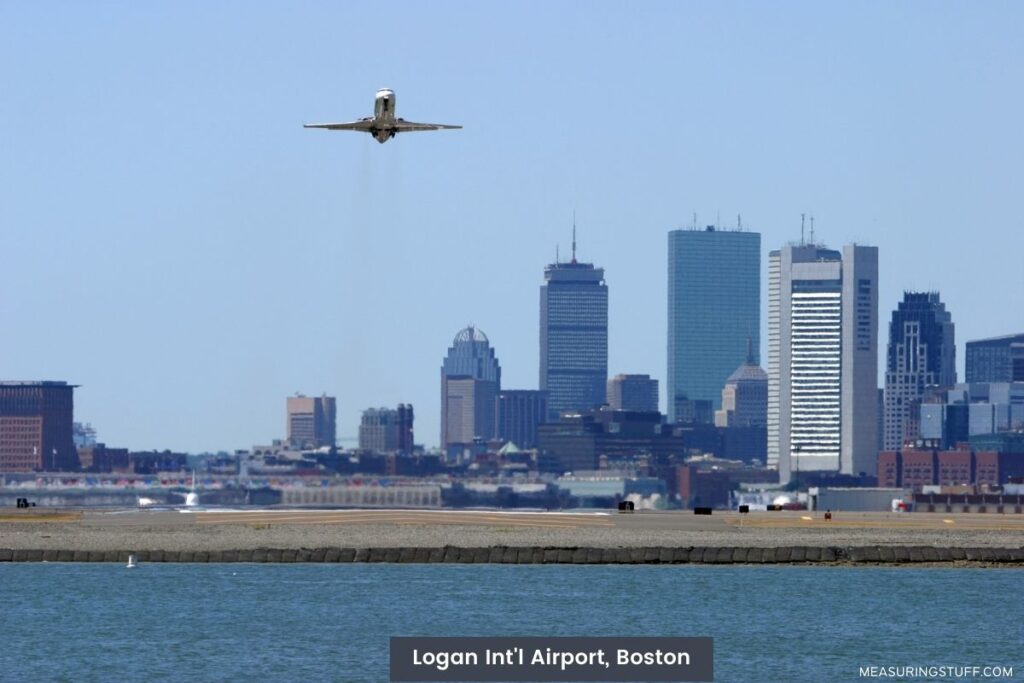 airplane departure from logan international airport