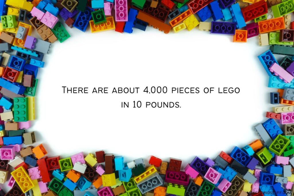 scattered lego pieces in the form of a frame