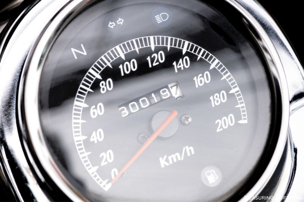 motor cycle mileage 30,000