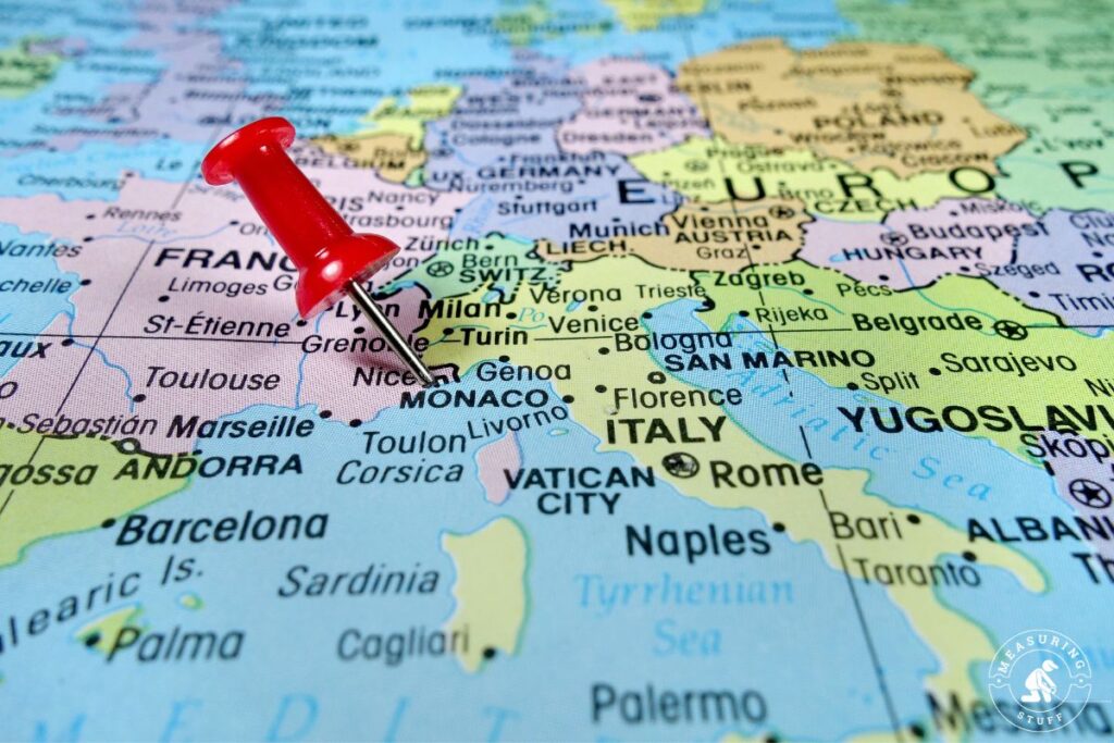 monaco on a map