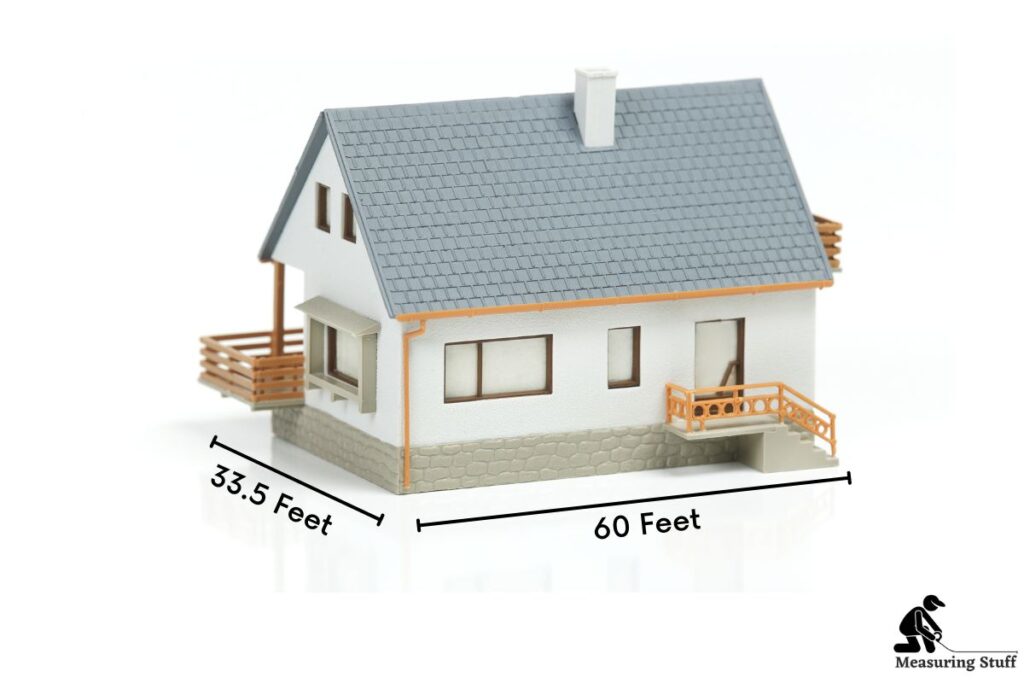 house with dimensions of 60 x 33.5 feet
