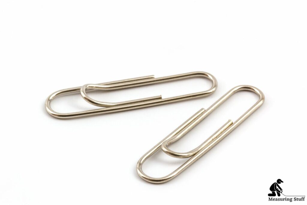 paper clips on white background