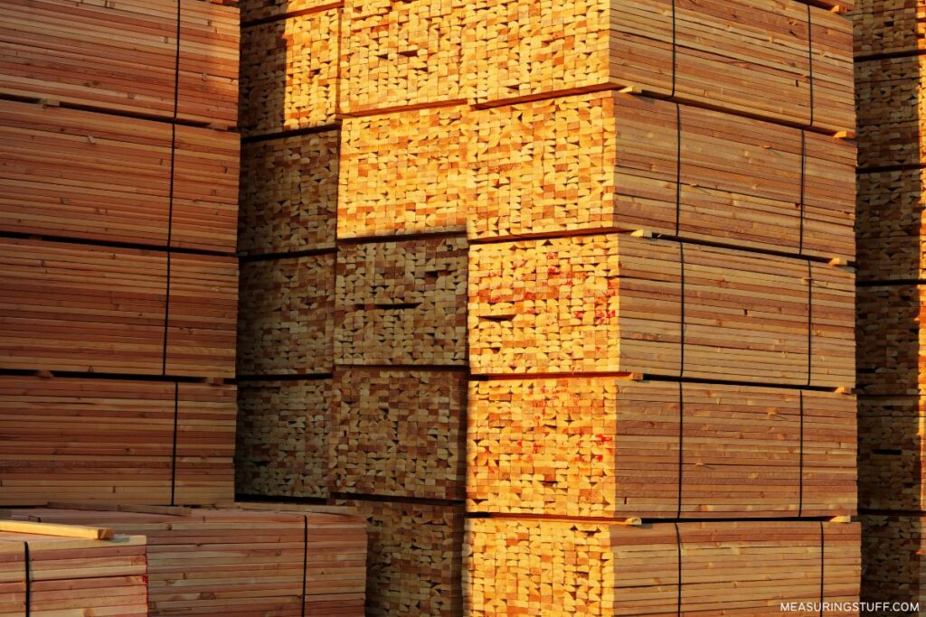 pallets of 2x4 boards
