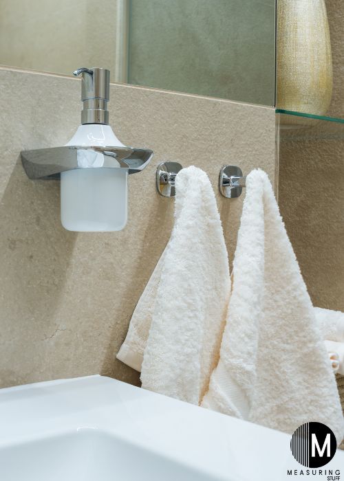 hand towels in hotel bathroom