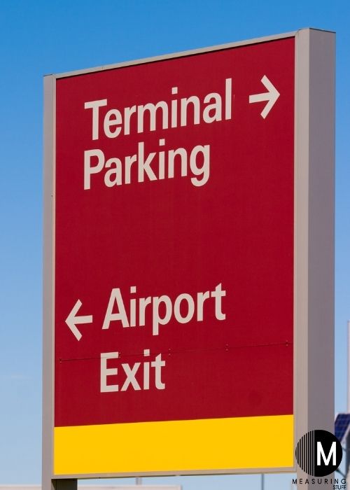 airport parking sign