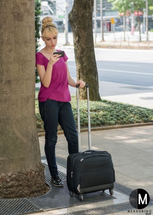 woman with a small suitcase