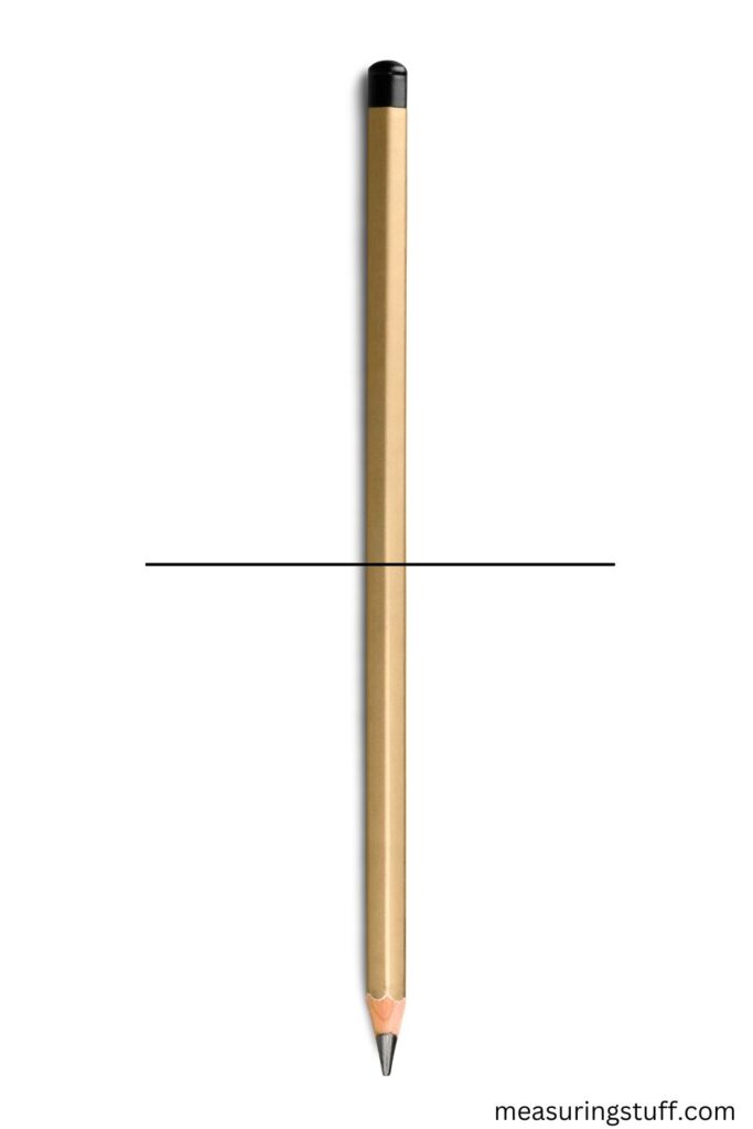 pencil with halfway mark